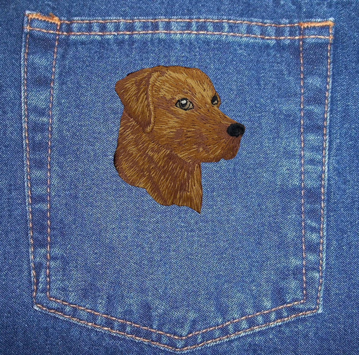 Chocolate Labrador Retriever Iron on Patch