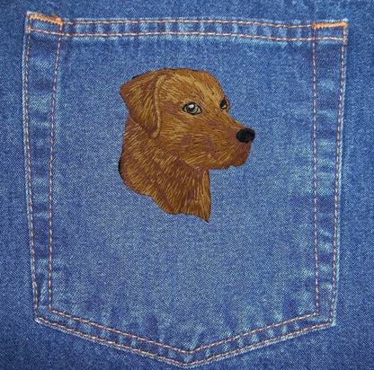 Chocolate Labrador Retriever Iron on Patch