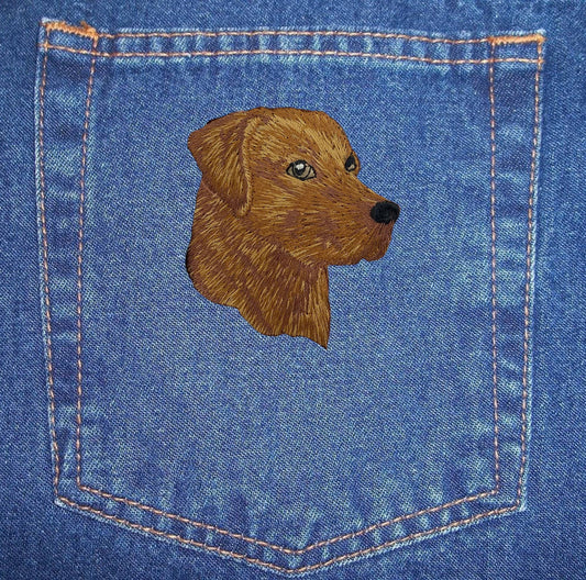 Chocolate Labrador Retriever Iron on Patch