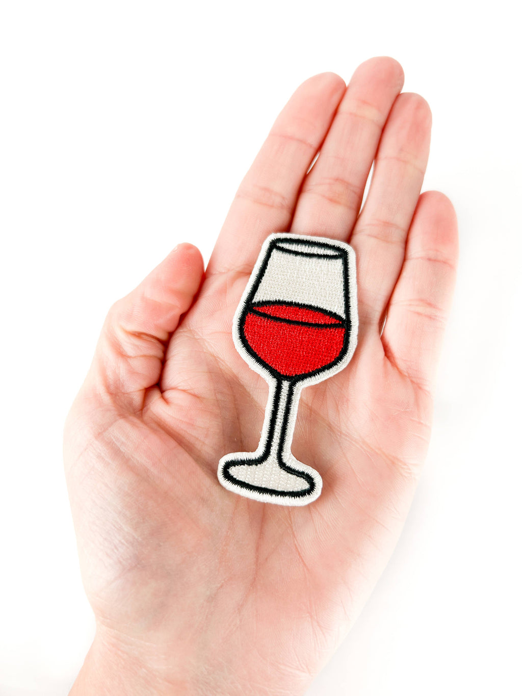 Wine Glass Embroidered Patch Funny Iron On Patch for Hats
