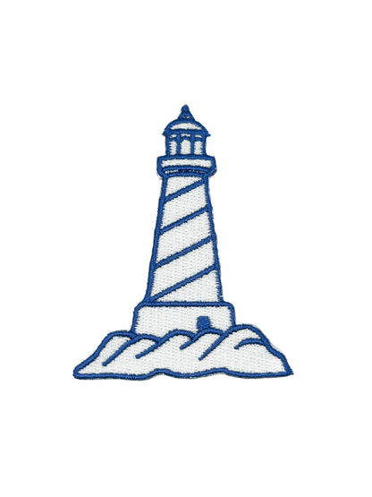 Lighthouse Embroidered Patch Coastal Nautical Beacon Patch