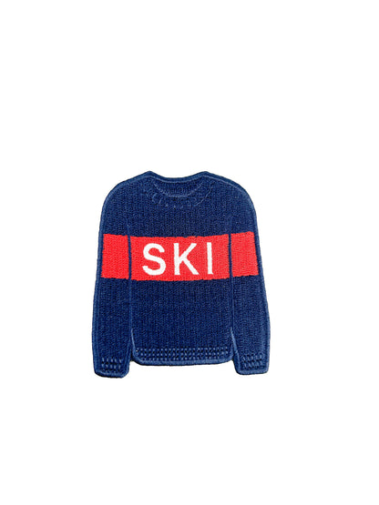 Ski Sweater Patch | Winter Sports Embroidered Iron On Patch 