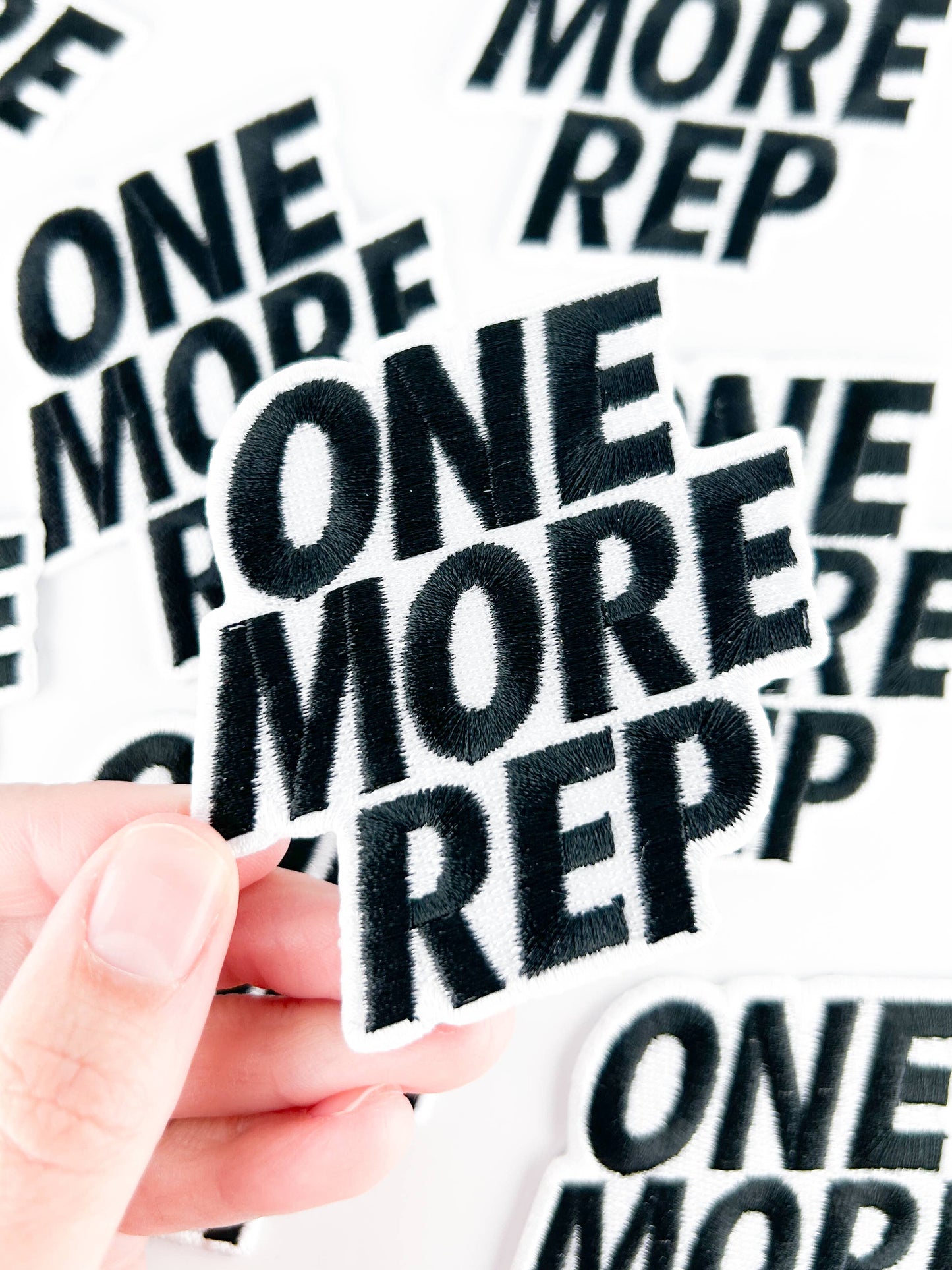 One More Rep Patch | Gym Motivation Embroidered Iron On