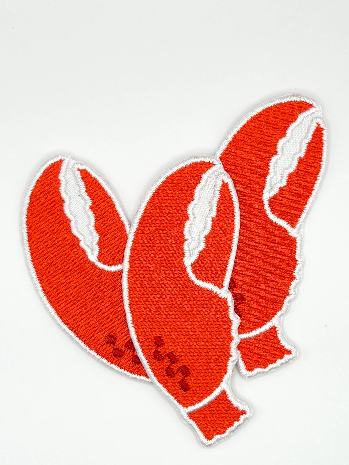 Lobster Claw Embroidered Patch Maine Seafood New England