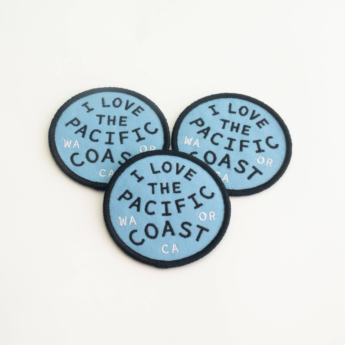 I Love The Pacific Coast Embroidered Iron-on Patch