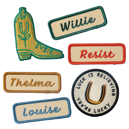 "louise" Vintage Inspired Iron On Name Patch