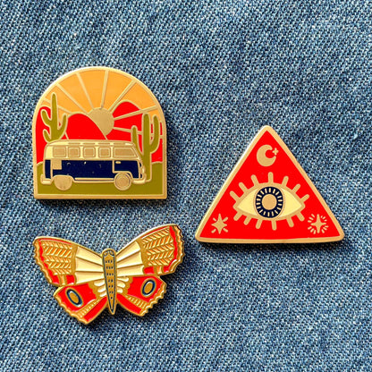 Pyramid Eye Enamel Pin