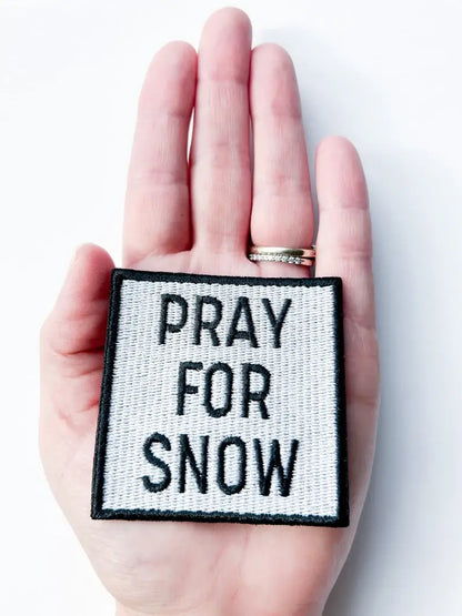 Pray for Snow Embroidered Iron-On Patch