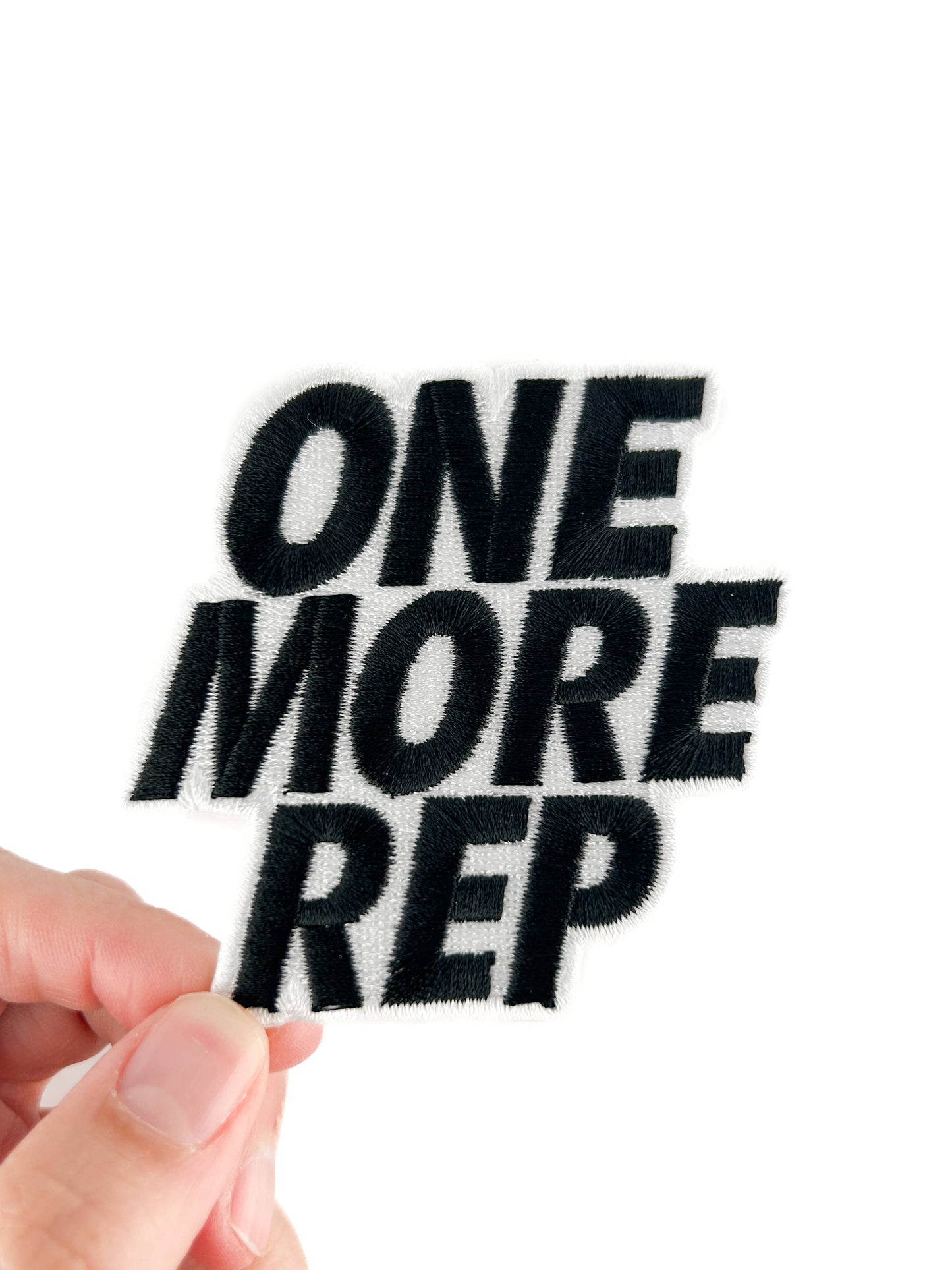One More Rep Patch | Gym Motivation Embroidered Iron On