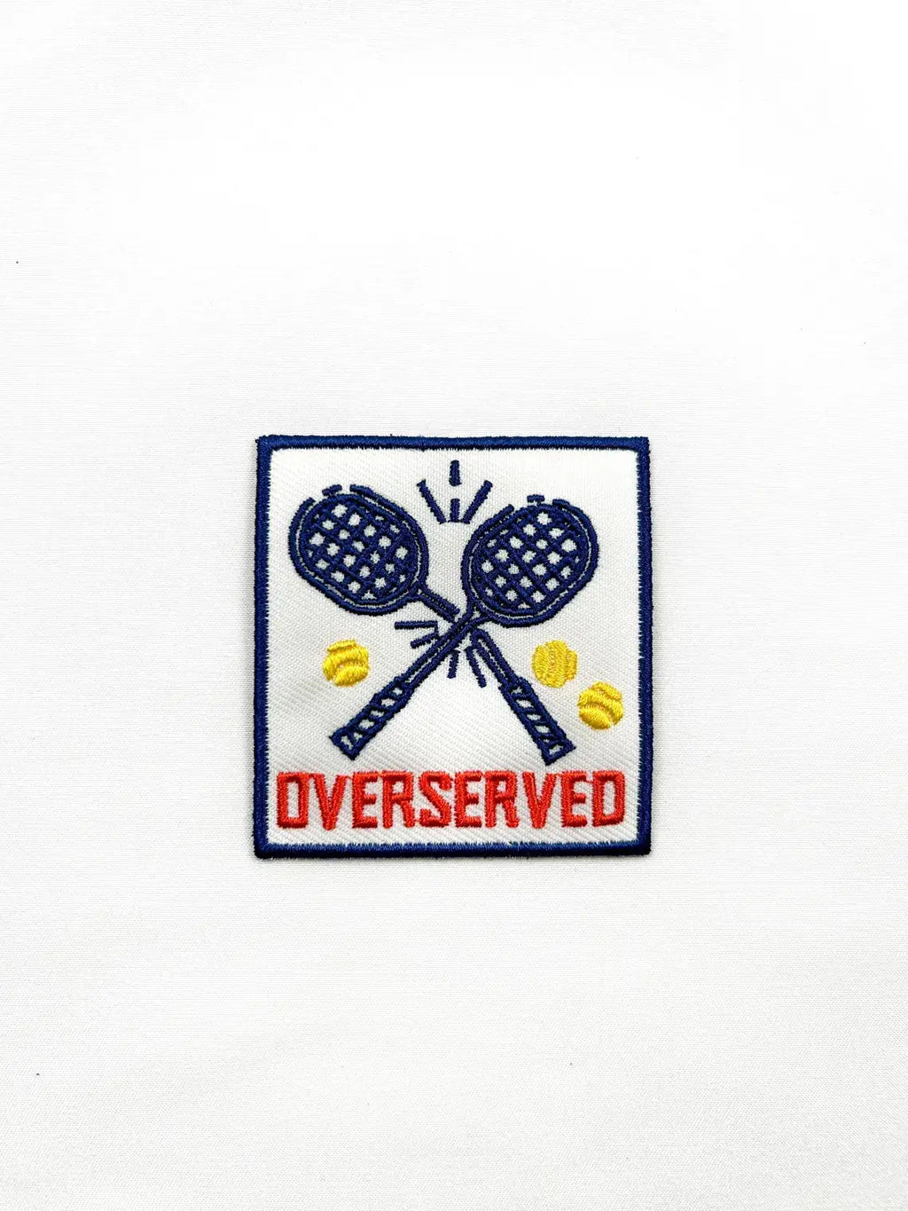 Overserved Embroidered Iron-On Patch For Tennis & Pickleball