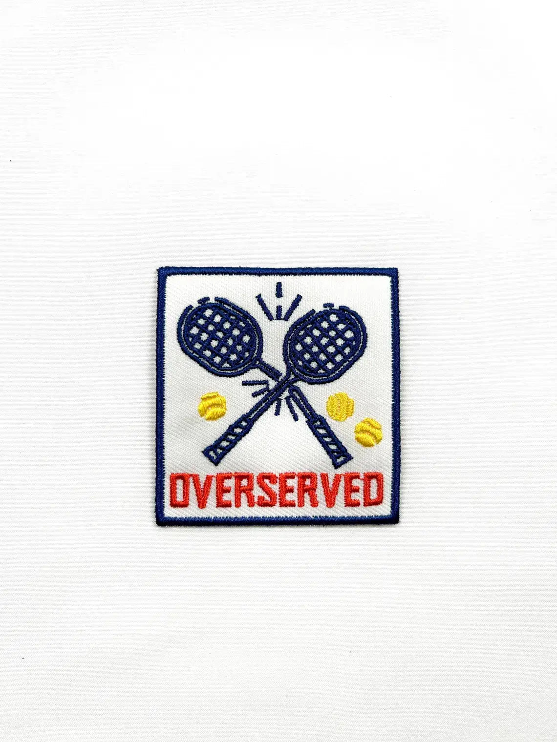 Overserved Embroidered Iron-On Patch For Tennis & Pickleball