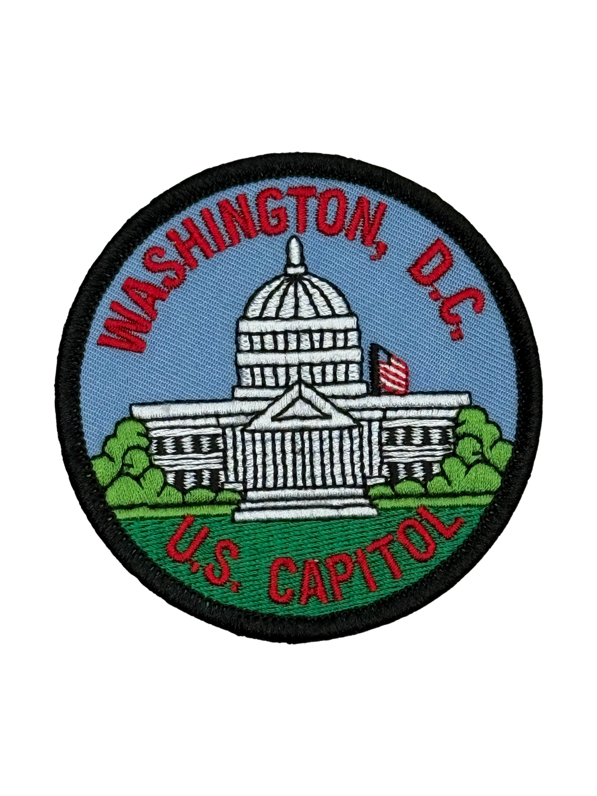 Embroidered patch of the U.S. Capitol building in Washington, D.C.