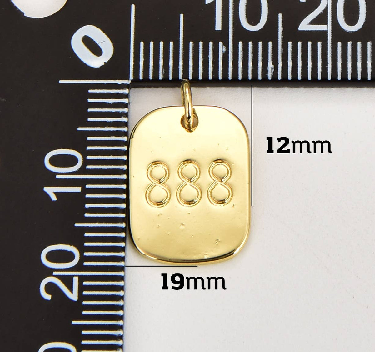 Gold Filled Angel Number Charm Mini Tag Lucky Number, CP1839: 111 ...