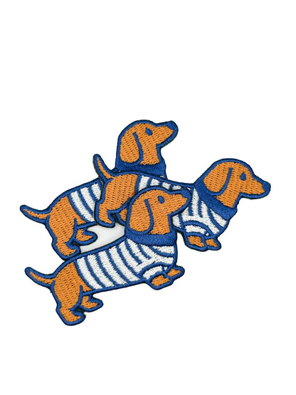 Dashing Dachshund Puppy Dog Embroidered Iron On Patch