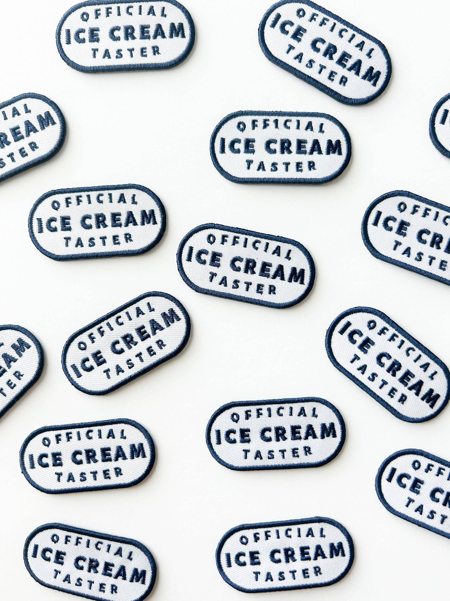 Official Ice Cream Taster Embroidered Iron-on Patch