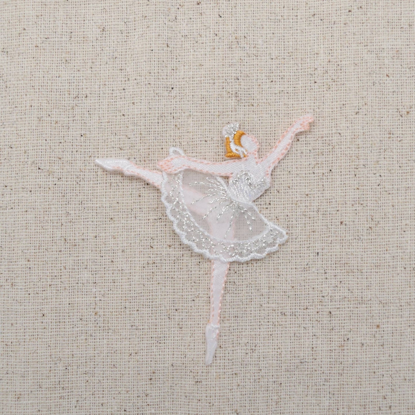 Ballerina Dancer - White Dress Iron on Patch