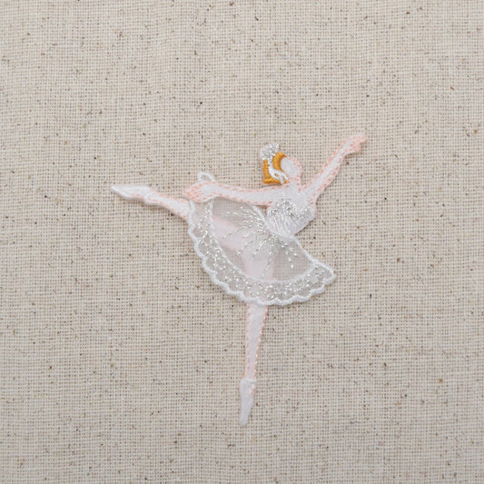 Ballerina Dancer - White Dress Iron on Patch