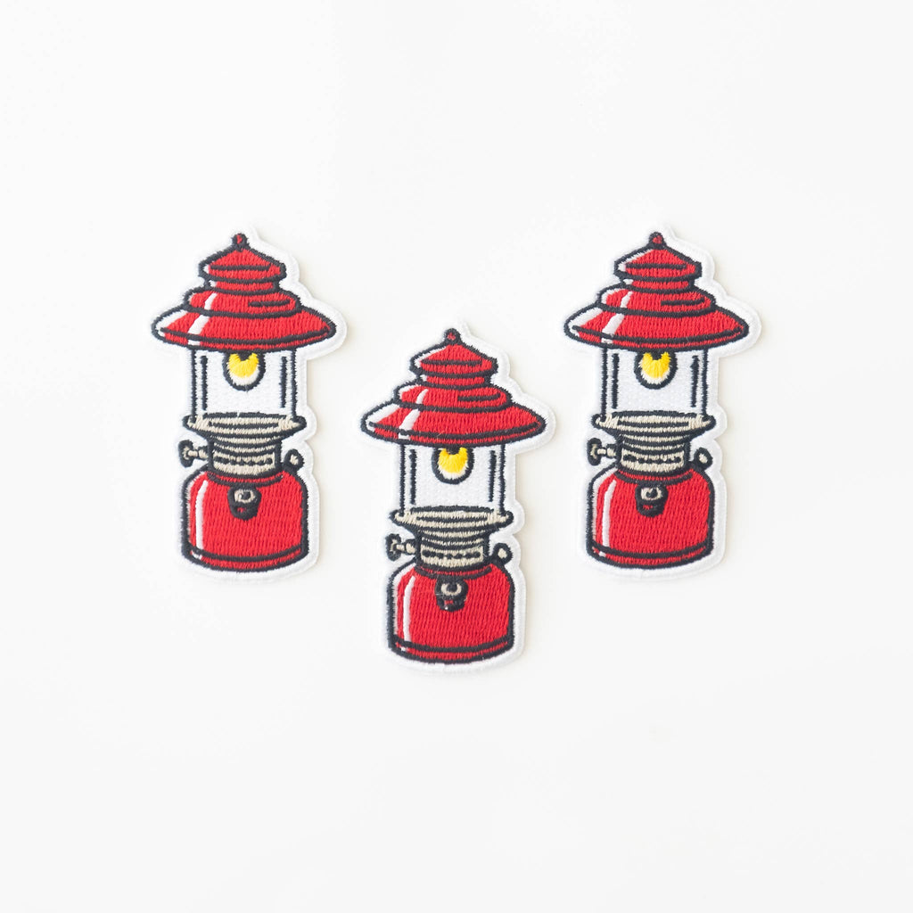 Camping Lantern Iron on Patch: No