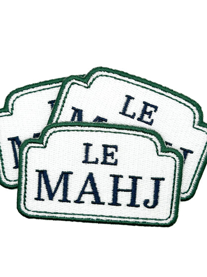 Le Mahj Mahjong Embroidered Patch Mahjong Board Game Club