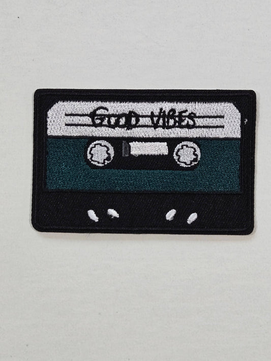 Good Vibes Mix Tape Iron on Patch