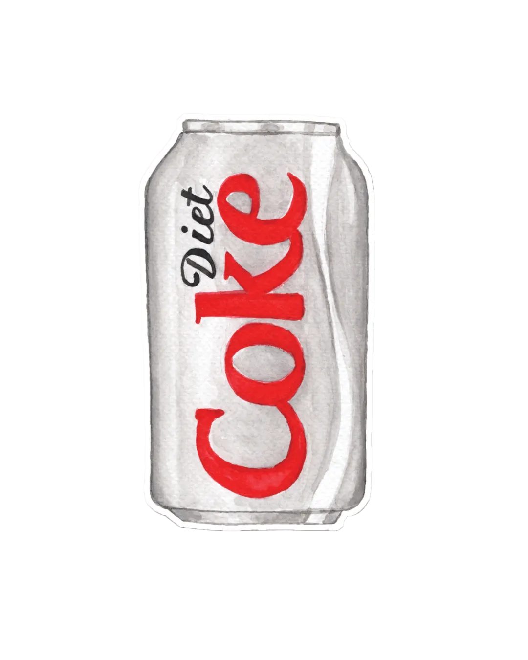 Diet Coke can-shaped object on a pink background