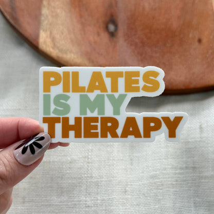 Pilates Is My Therapy Text Sticker