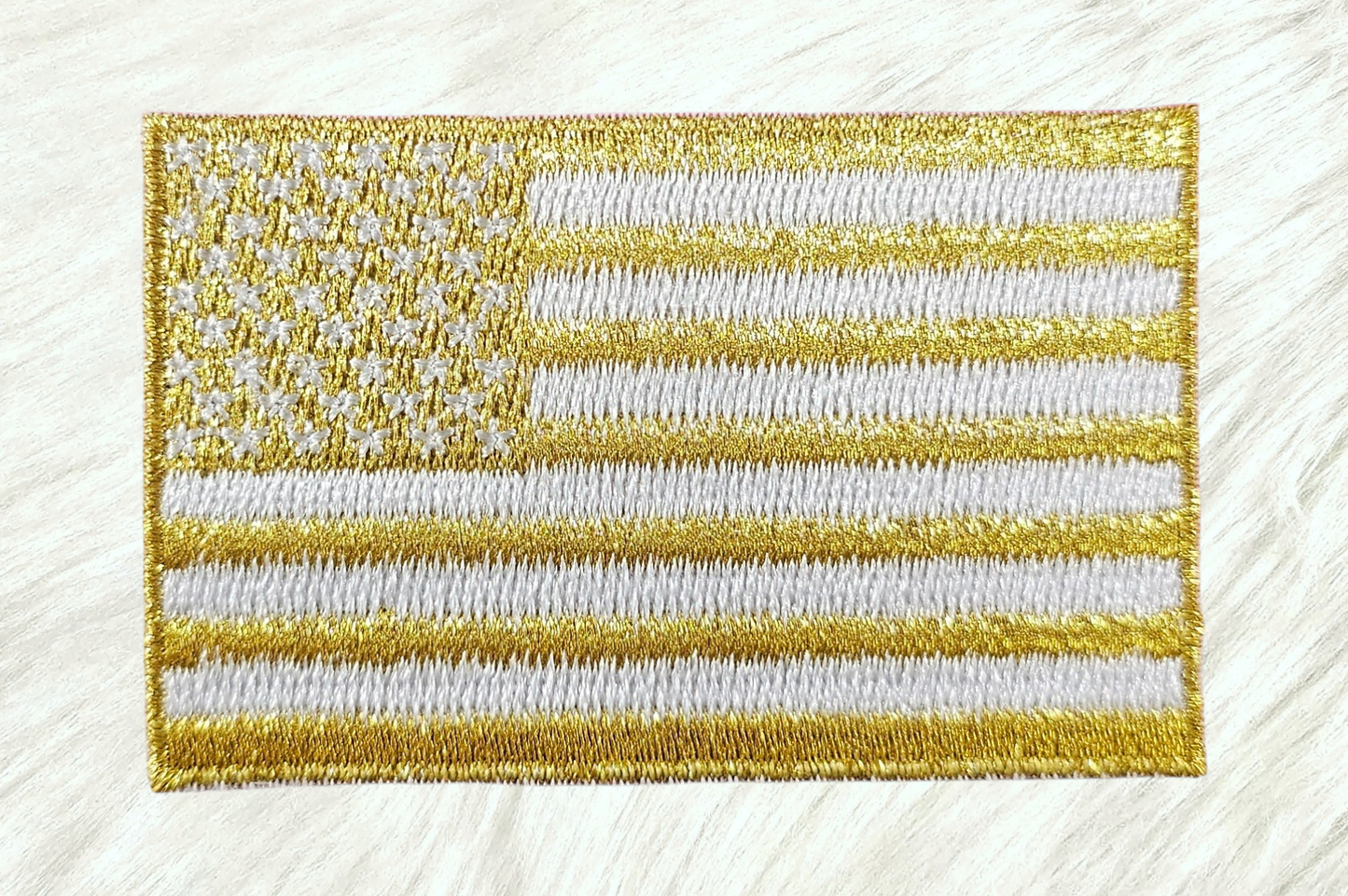 Gold USA Flag Iron-on Patch