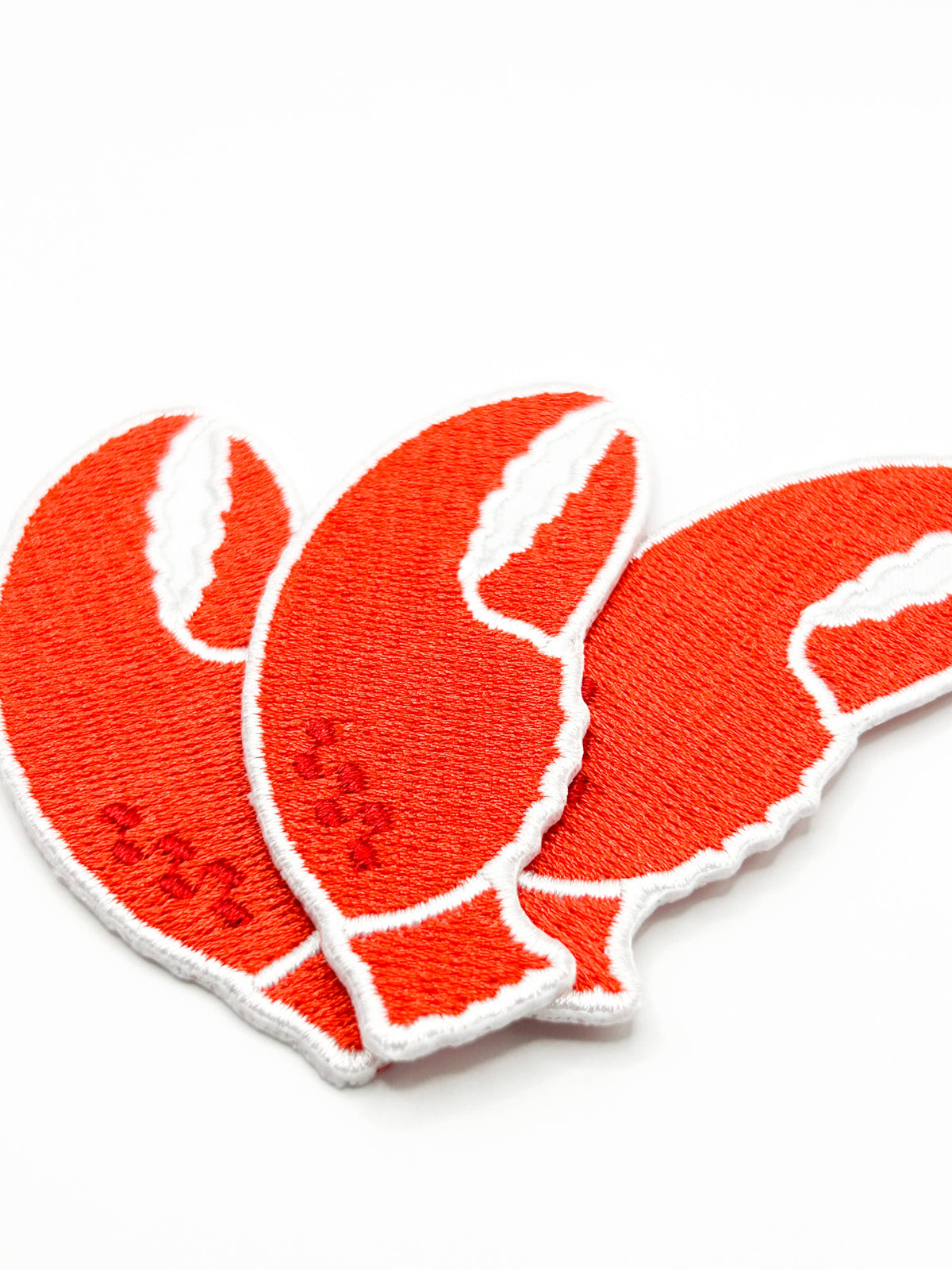 Lobster Claw Embroidered Patch Maine Seafood New England