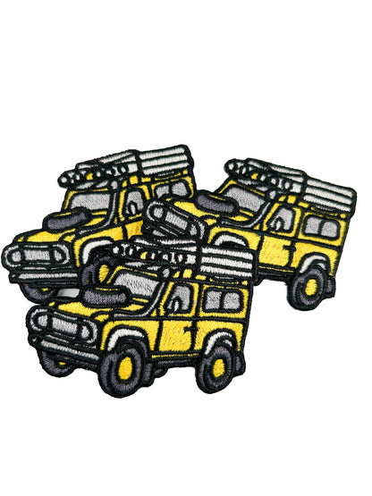 Yellow Overland Truck Iron on Sew On Embroidered Patch