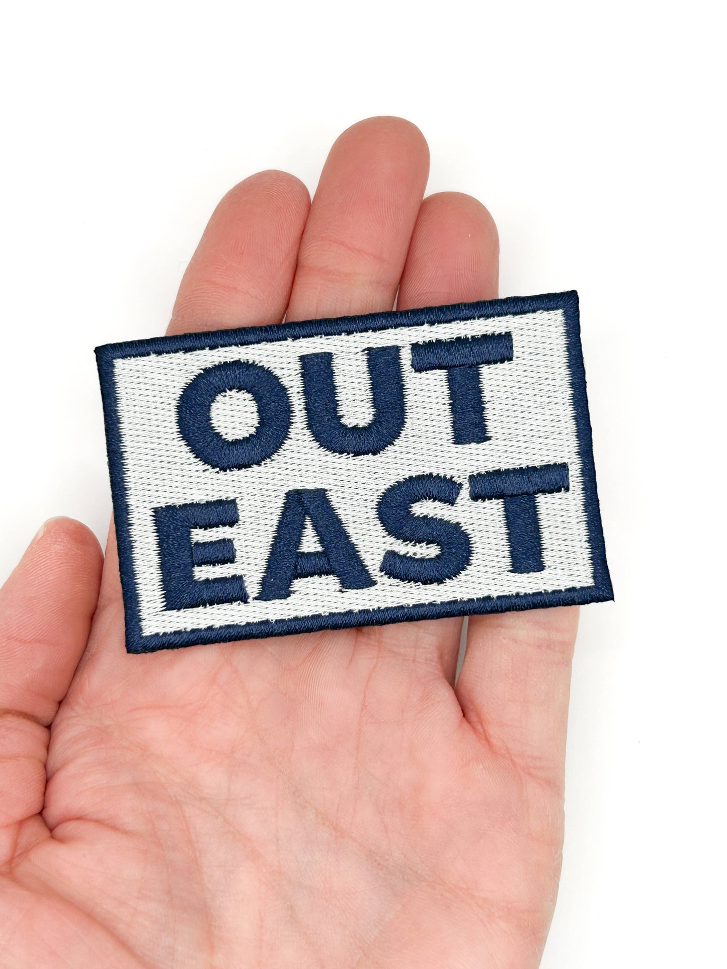Out East Embroidered Patch Coastal, Preppy, Nautical, Travel