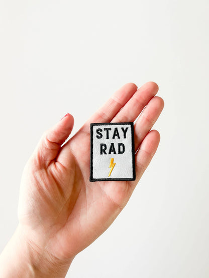 Stay Rad Embroidered Iron-On Patch