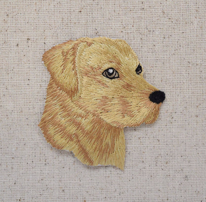 Yellow Lab Head, Puppy Dog, Labrador Retriever Iron on Patch