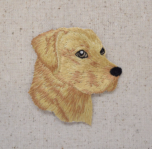 Yellow Lab Head, Puppy Dog, Labrador Retriever Iron on Patch
