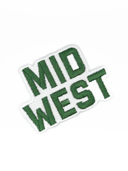 Midwest Embroidered Patch Green Text Patch Regional Pride