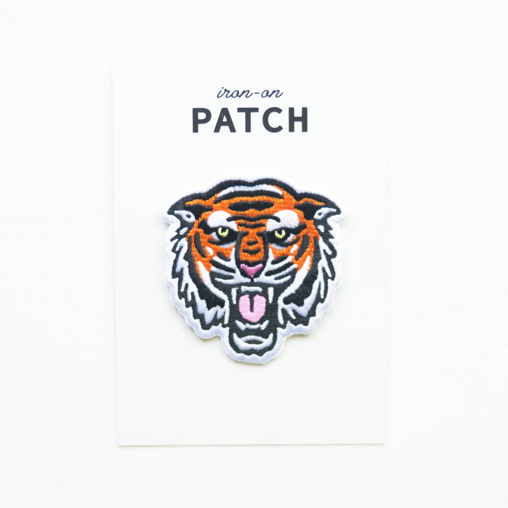 Bengal Tiger Face Embroidered Iron on Patch
