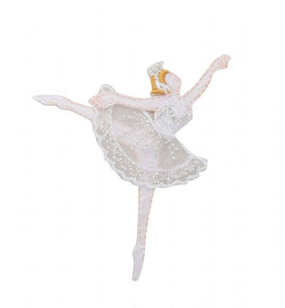 Ballerina Dancer - White Dress Iron on Patch