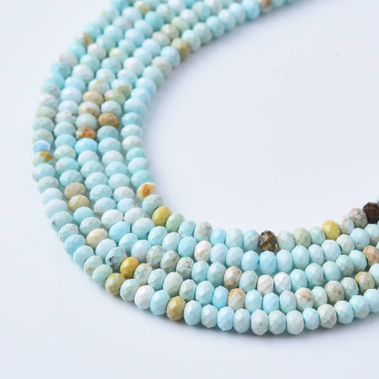 Royston Turquoise Faceted Rondelle Beaded Necklace