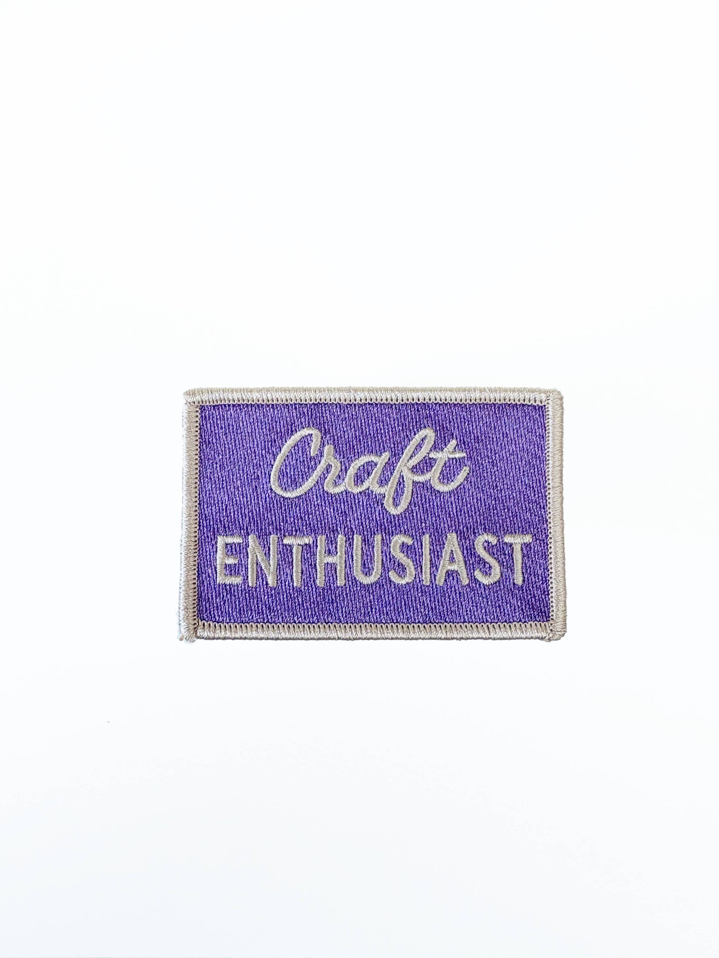 Craft Enthusiast Vintage Style Embroidered Iron On Patch