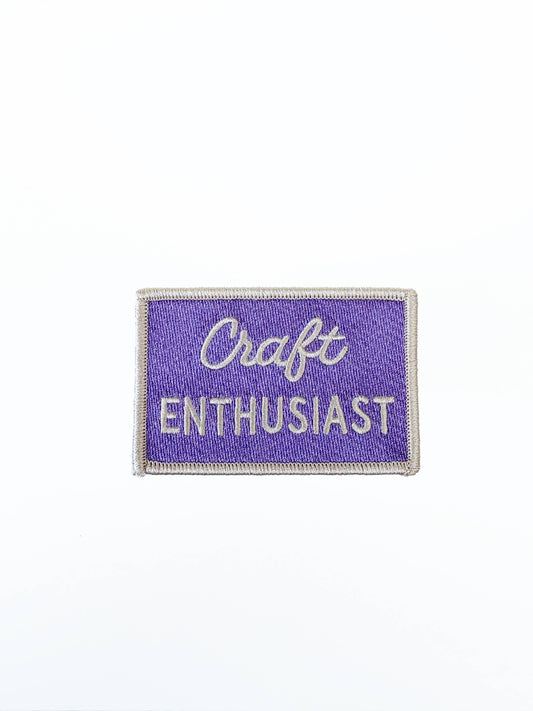 Craft Enthusiast Vintage Style Embroidered Iron On Patch
