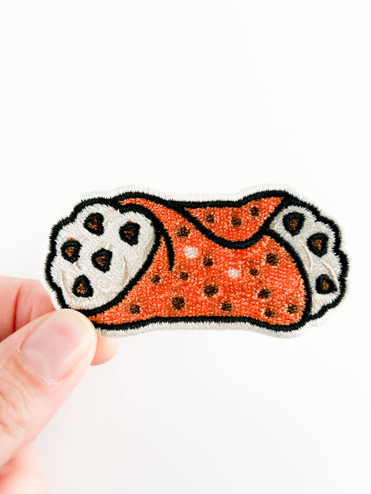Cannoli Embroidered Patch Italian Dessert Patch
