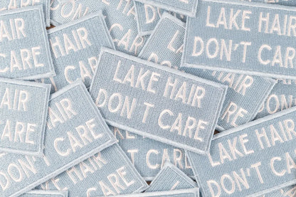 Lake Hair Don't Care Embroidered Iron-On Patch