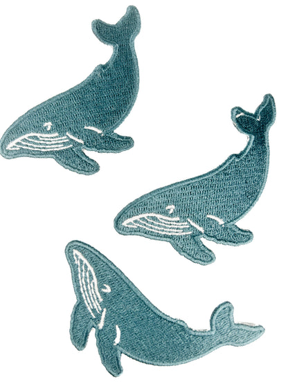 Whale Patch Ocean Animal Embroidered Iron On Patch Nautical
