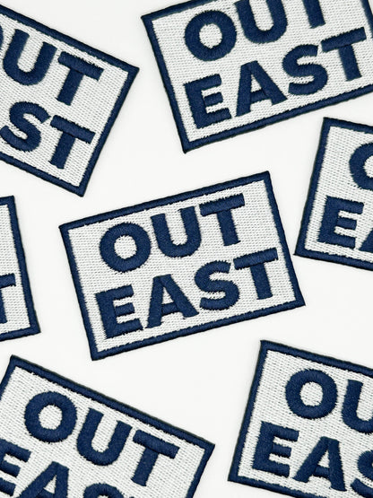 Out East Embroidered Patch Coastal, Preppy, Nautical, Travel