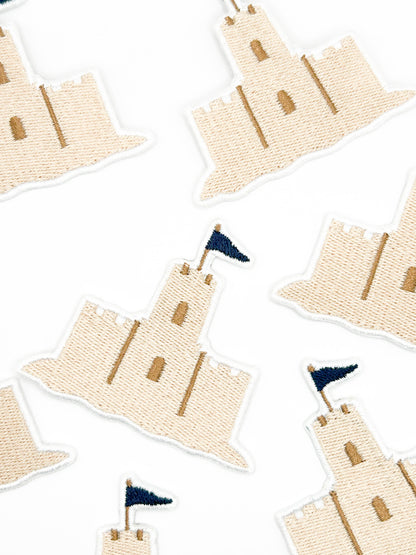 Sandcastle Embroidered Iron On Patch