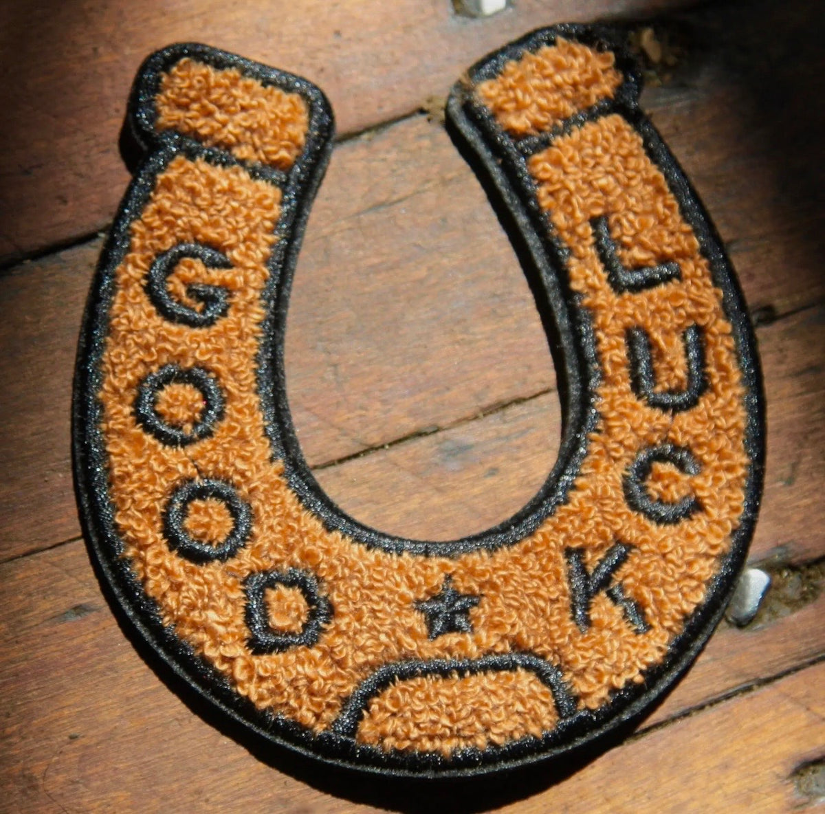 Good Luck Horseshoe Iron on Patch