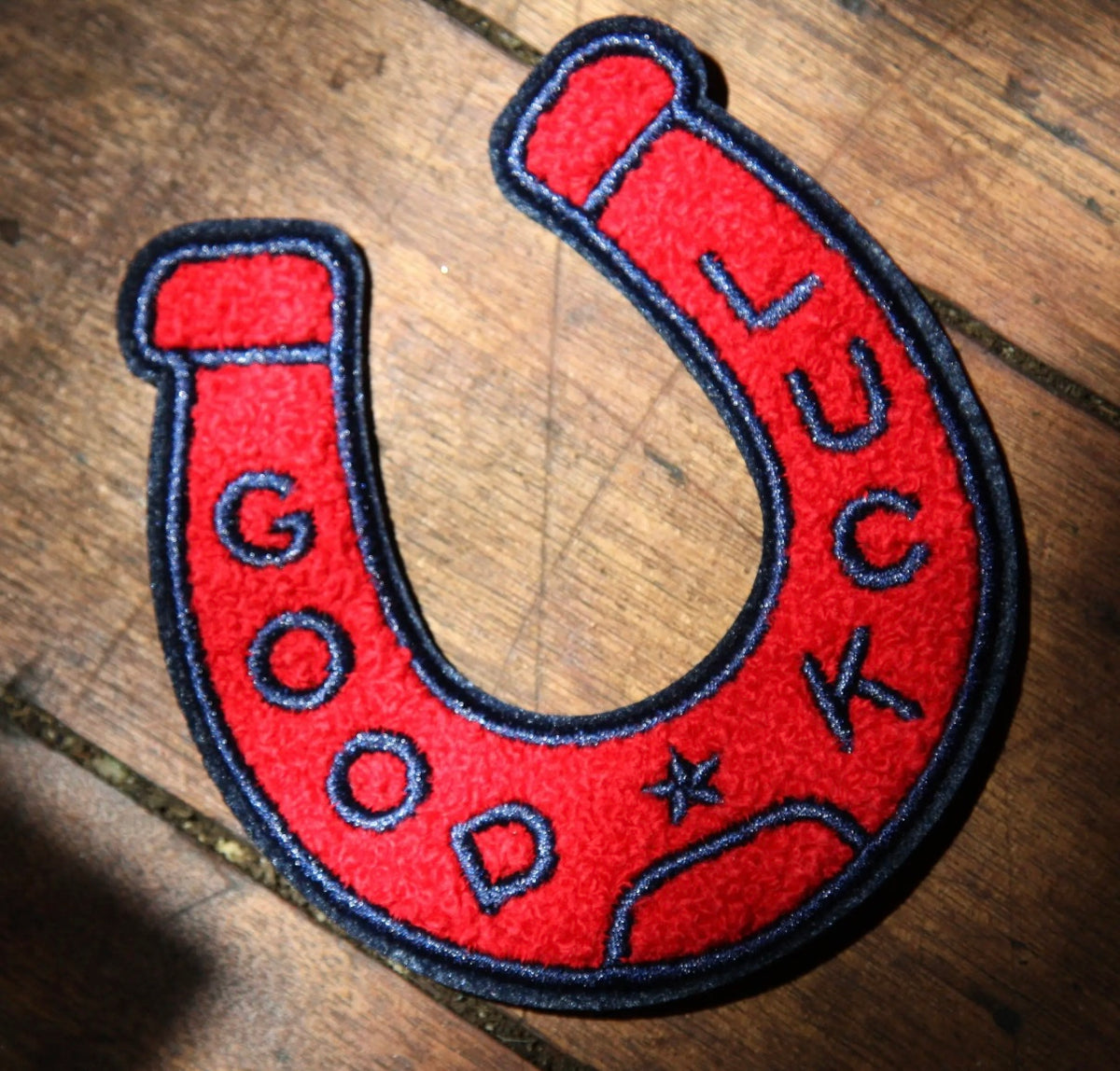 Good Luck Horseshoe Iron on Patch