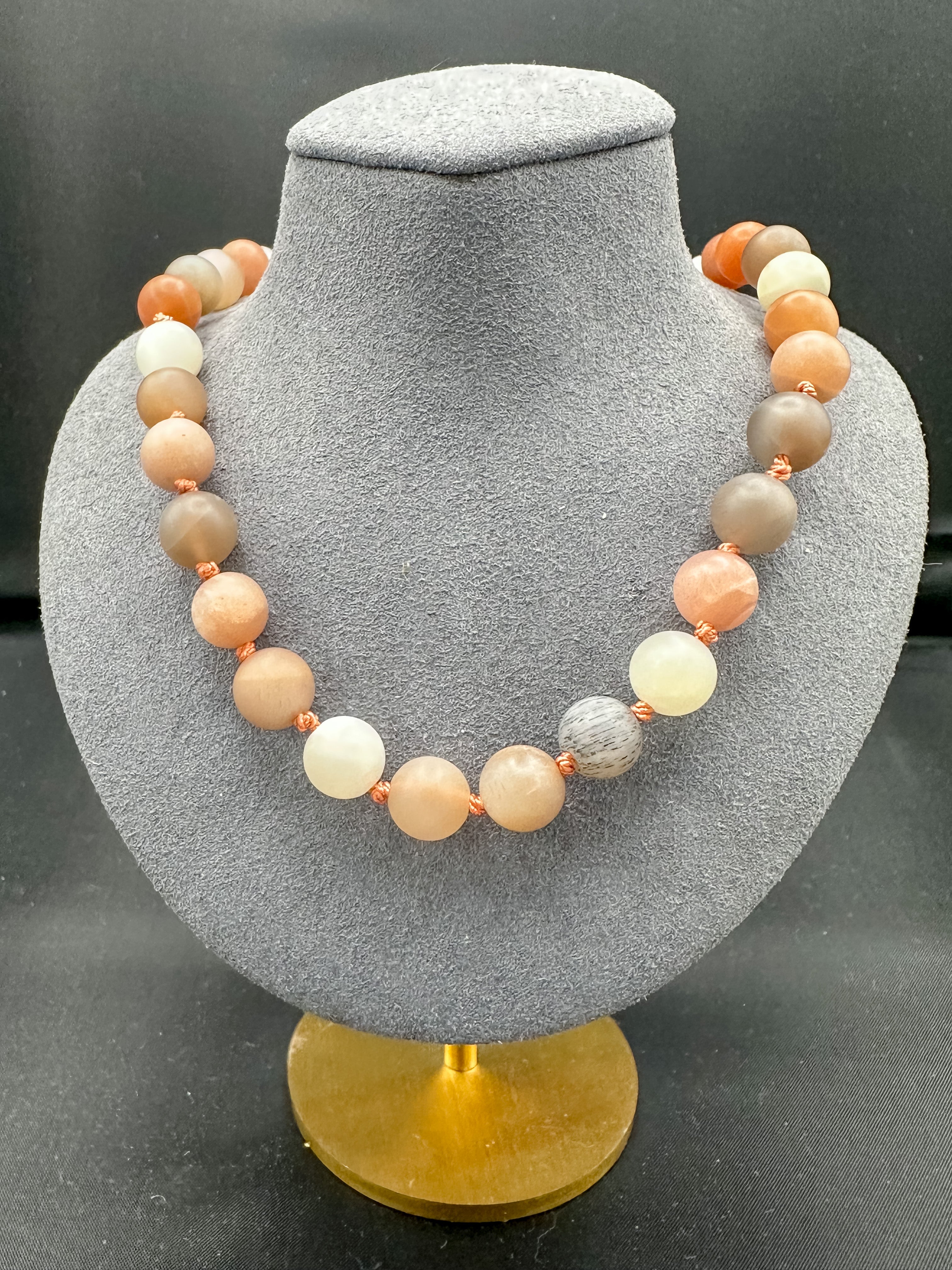 Sacral Blessings Peach Moonstone Necklace